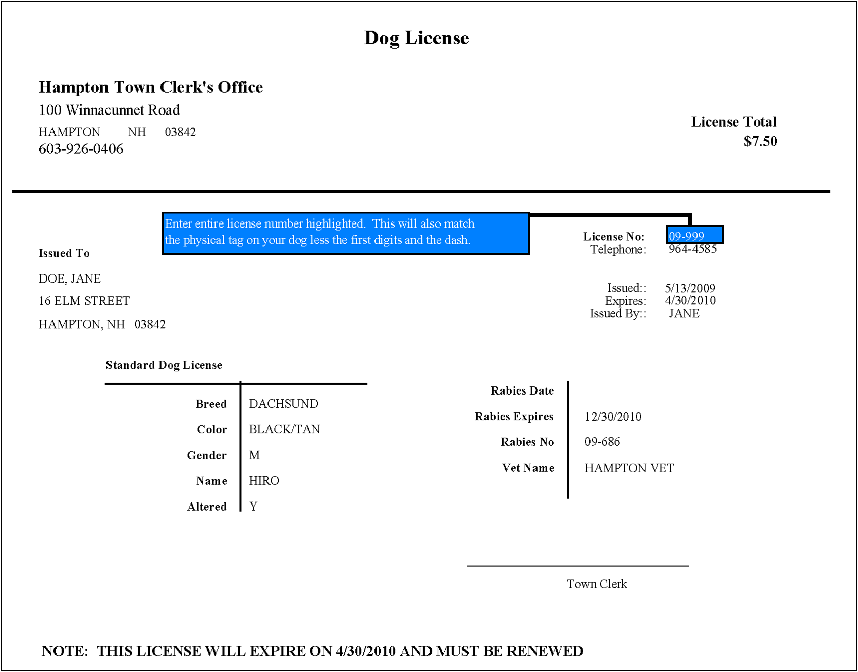 EB2Gov DogLicensing